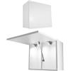 Milionmeblicom Mobilietto Pensile da Bagno Laura Salvaspazio Mobile da Parete Sospeso Armadietto Pieghevole con Apertura Telescopica Mobilietti Illuminazione a LED, Bianco Opaco, 39 x 45 x 23 cm