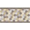 PENSIERI DELICATI Passatoia 52x100 cm, Realizzata in Cotone e PVC, Made in Italy, Passatoia Lavabile In Lavatrice A 40°, Fantasia Esagoni Caffè