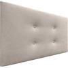 DHOME Testata in Similpelle o Tessuto AQUALINE Pro con 2 file di bottoni Testata imbottita Letto di lusso (Tessuto Beige, 110x50cm (Letti 80/90/105))