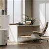 Linea Azzurra Scrivania Ufficio Bianco Frasinato Made in Italy H74xL180xP80 Tavolo da Lavoro per Ufficio e Soggiorno Elegante e Facile da Montare