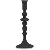 FADE Candeliere Singolo da Tavolo in Vetro borosilicato Nero Color Glass Living Glamour, Moderno h26 cm 2 Varianti H30 cm