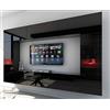 Furnitech C29 Future Pareti attrezate, Soggiorno moderno, Set mobile TV, Armadio moderno, Pensile (Led RGB (16 colori), C29/HG/B1 1B)