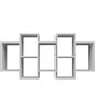 CDF Libreria Pensile da Parete Scaffale a Muro Sospeso Moderno per Soggiorno e Ufficio Organizzazione Interni Salvaspazio 129,5 x 65 x 20 cm - Bianco Opaco