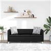 Keketa Divano 3 posti Moderno Multifunzionale Nero 170 x 62.5 x 63 cm Ecopelle