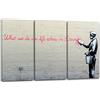 Printed Paintings Stampa su Tela 3 Parti(120x80cm): Banksy - ciò Che Facciamo nella Vita Echi in