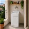 Yellowshop - Mobile Lavatoio in PVC con Serrandina - Senza Foro Rubinetto, Vasca Capiente, Resistente all'Acqua - Diverse Dimensioni - Made in Italy (L45xP50xH84 cm)