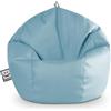 Happers Pouf Bambini Poltrona Morbida a Sacco per Sedersi con Imbottitura Puff per Gioco Relax Lettura Puffo Interno Ecopelle Quotidiano di lunga Durata Azurro
