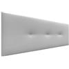 DHOME Testata in Similpelle o Tessuto Acualine Liscio con Bottoni Rivestiti in ALTA GAMMA Testata Letto di Lusso Imbottita Moderna (Similpelle Grigio Chiaro, 150x50cm (Letti 150/160))