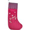 love print Calza Befana Velluto Regalo Innamorati Stampa Glitter Dimensione 46x24 con appendino Materiale Velluto Fronte E Retro