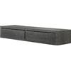 MODULARREDO | DOMINO MAXI Mensola da Muro con Cassetto, Comodino Sospeso, Mensola da Parete, 88.2x13.4 p23.7 cm, Rovere Scuro, Kit Tasselli Incluso - Made in Italy