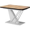 Vicco tavolo da pranzo allungabile Fenaro, Rovere dorato/bianco, 120 x 80 cm estensibile, estendibile fino a 160 cm con prolunga integrata