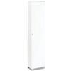 MONDO VIRO Mobile colonna in legno multiuso 1 anta 4 ripiani Cristina cm 43x29 190h (Bianco Fiammato/Bianco Fiammato)