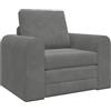 vidaXL Divano letto Grigio scuro 98 x 71 x 83 cm Velluto, Divano Letto Moderno, Rettangolare, Multiuso, Salvaspazio, Per il Soggiorno, Lounge Stilosissimo