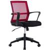 Techly 023134 Sedia per Ufficio con Schienale Medio Nero/Bordeaux Nero