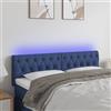 IBUQDDV Testiere Letto Matrimoniale Testiera Letto Matrimoniale Testiera Letto Una Piazza E Mezza Spalliera Letto Matrimoniale Testiera a LED Blu 144x7x78/88 cm in Tessuto per Camera Degli Ospiti Salone