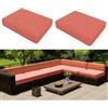 Hiseng Copriseduta Divano Impermeabile da Esterno 2 Pezzi Fodera per Cuscini del Divano da Giardino con Cerniera, Coprisedile Sostitutivi Universale per Divano e Sedile (50x45x10cm,Rosso Corallo)