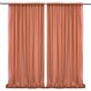 Hiseng Moderno Tende per Interni Voile in Chiffon, 2 Pannelli per Camera da Letto Soggiorno Salotto Semitrasparenti per Elegante Finestre di Casa (Ruggine,1.5x2.15M)