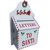 Generico Cassetta Postale per Le Lettere a Babbo Natale - in Legno Multicolore - H32 x 20 x 10 cm - Buca Postale Letterina Natalizia -Arredamento Addobbi Natalizi Bianco