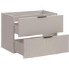 Lomadox Mobile da bagno 80 cm in cashmere beige con parte anteriore scanalata, 2 estratti a chiusura morbida, larghezza x altezza x profondità ca. 80 x 46 cm