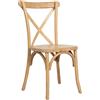 Biscottini Sedia Cucina Vintage legno di frassino L42xPR43xH88 - Sedie sala da pranzo - Sedie cucina - Sedie sala da pranzo legno - Sedie da soggiorno seduta in rattan Cross (Legno Naturale/Legno)