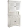 Vicentini arreda CREDENZA CRISTALLIERA NAPOLETANA IN LEGNO 2 ANTE SHABBY CHIC BIANCO ANTICATO