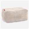 Lounge Pug Pouf Poggiapiedi a Sacco, Pompon Panna, Pouf Ottomana Poggiapiedi, Camera da Letto, Soggiorno