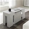 VE.CA.s.r.l. - Panca Allungabile Candy - In Legno Nobilitato - Con Porta Prolunghe - Allungabile Fino a 3 Metri - Arredo Casa, Cucina - Colore: Cemento - Made in Italy