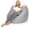 Lumaland Flexi Comfort Beanbag Big | Flexible Premium Bean Bag | 155 x 100 cm Cuscino di Seduta | Ideale per sdraiarsi o sedersi | Poltrona e Divano per Bambini e Adulti [Grigio Chiaro]