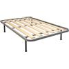 Bed Store SISTEMI RIPOSO Rete A Tavole Francese 140X190 Ortopedica Rinforzata Con Piedi