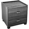 MA MAISON Comodino 2 Cassetti - Struttura in Legno Truciolare, Melaminico, Colori Vari, Design Moderno, Camera da Letto, Mobiletto Cassettiera - 43 x 40 x 43,5 cm (Wengè)