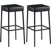 CLP Set 2 Sgabelli Bar Montreal Imbottiti In Similpelle I Coppia Sgabelli Panchetto Design Cucina Bar Alt | Colore nero Colore del telaio nero
