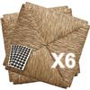 ZStyle Set SEDUTE Paglia MOD 998 37x37 cm Seduta Sedile Ricambio Telaio Fondo per Sedie Impagliate Sedia + FELTRINI Omaggio (6 Pezzi)