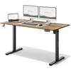 SENSE7 Scrivania Elettrica Regolabile in Altezza NOJO, Standing Desk 140x70, Tavolo PC con Memoria, Scrivania con Vassoio per Cavi, Tavolo da Gaming con Gancio, Regolazione Silenziosa, White-Oak