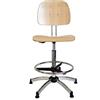 uni-form Sgabello Regolabile in Altezza con Pompa A Gas con Altezza MIN.58 Centimetri,Max 82 Centimetri Completo di Anello Regolabile E SEDUTAE Schienale in Legno di FAGGIO