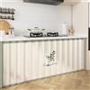 BLUEZY Tende Cucina, Breve Finestra Tenda, Tendina sotto Lavello Cucina, Tende per Mensole, Tende per Mobili con Binari di Scorrimento Autoadesivi per dell'Armadio Antipolvere A18,W80*H70cm