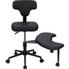 Haibinsuo Sedia da meditazione, incrociata, per ADHD, ergonomica, rotelle, poggiapiedi 360°, supporto lombare, altezza regolabile, casa-ufficio, nero