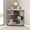 Furinno TURN-N-TUBE Scaffali contenitore, scaffale angolare a 4 ripiani, scaffale espositivo, libreria angolare, per organizzazione e stoccaggio, soggiorno, ufficio domestico, rovere bianco