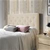 marcKonfort Testiera di Tessuto Oslo 150X100, Beige tostato, Gambe di Legno, Kit Montaggio Incluso