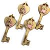 DLM Bomboniere DLM33038 (Kit 12 Pezzi) Calamita Magnete Legno Chiave Portafortuna Orso Orsetto Cuore Unicorno Rosa Bimba Nascita Battesimo Compleanno Segnaposto bomboniera Regalo