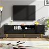 ModernLuxe Mobile Porta TV Moderno 165cm, Mobiletto TV con Cassetto per Mobili da Camera da Letto e Soggiorno, Nero
