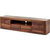 MASSIVMOEBEL24.DE Mobile TV Sheesham/palissandro TORONTOÿ#151 - Colori diversi, Colore:marrone scuro cerato, Misure:200x45x50 cm (LxPxA)