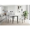 MOMMA HOME Set tavolo da cucina allungabile con 2 sedie - Tavolo da pranzo pieghevole e ribaltabile, tavolo allungabile per cucina e soggiorno, modello Leva (MARMOL)
