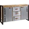 MASSIVMOEBEL24.DE Credenza in legno mango/ferro - stampato 145x40x85 FACTORY #132