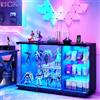Gurexl Vetrina in Vetro con Illuminata a LED e Sensore Intelligente,Nero | 120 CM Mobile TV con USB e Type-c per Collezione, Vetrina con Ripiani in vetro regolabili per Curiosità