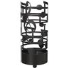 Arti & Mestieri Note Musicali - Porta Ombrelli di Design 100% Made in Italy - in Ferro, 23 x 54 cm - Nero Goffrato