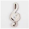 DLM Bomboniere DLM-29109 (Kit 12 Pezzi) Calamita Magnete Cuore Chiave di sol Violino Bianco in Legno Musica Segnaposto bomboniera