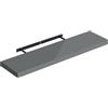 WOLTU Mensola da Muro, Mensola da Cucina con Staffa Metallica Invisibile, Scaffale da Parete per Camera da Letto, Soggiorno, Ufficio, Bagno, MDF, Grigio Lucido, 90x22,9x3,8cm