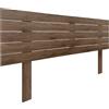 DHOME Testiera in Legno Riciclato DM con Gambe Stile Pallet Orizzontale Letto Pallet Supporti inclusi (160cm, Legno di Noce)