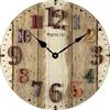 Mancru 1CM Spessore Vintage No Cover Silenzio Orologio da Parete Shabby in Legno Grande Rotondo Non ticchettio Quiet Quarzo Orologio da Parete Decorazione Orologio da Parete 10-35CM