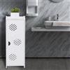 HUOLE Supporto per carta igienica, piccolo mobiletto da bagno, con gambe dal design moderno, colonna, armadio/guardaroba, 24 x 20 x 75 cm, bianco